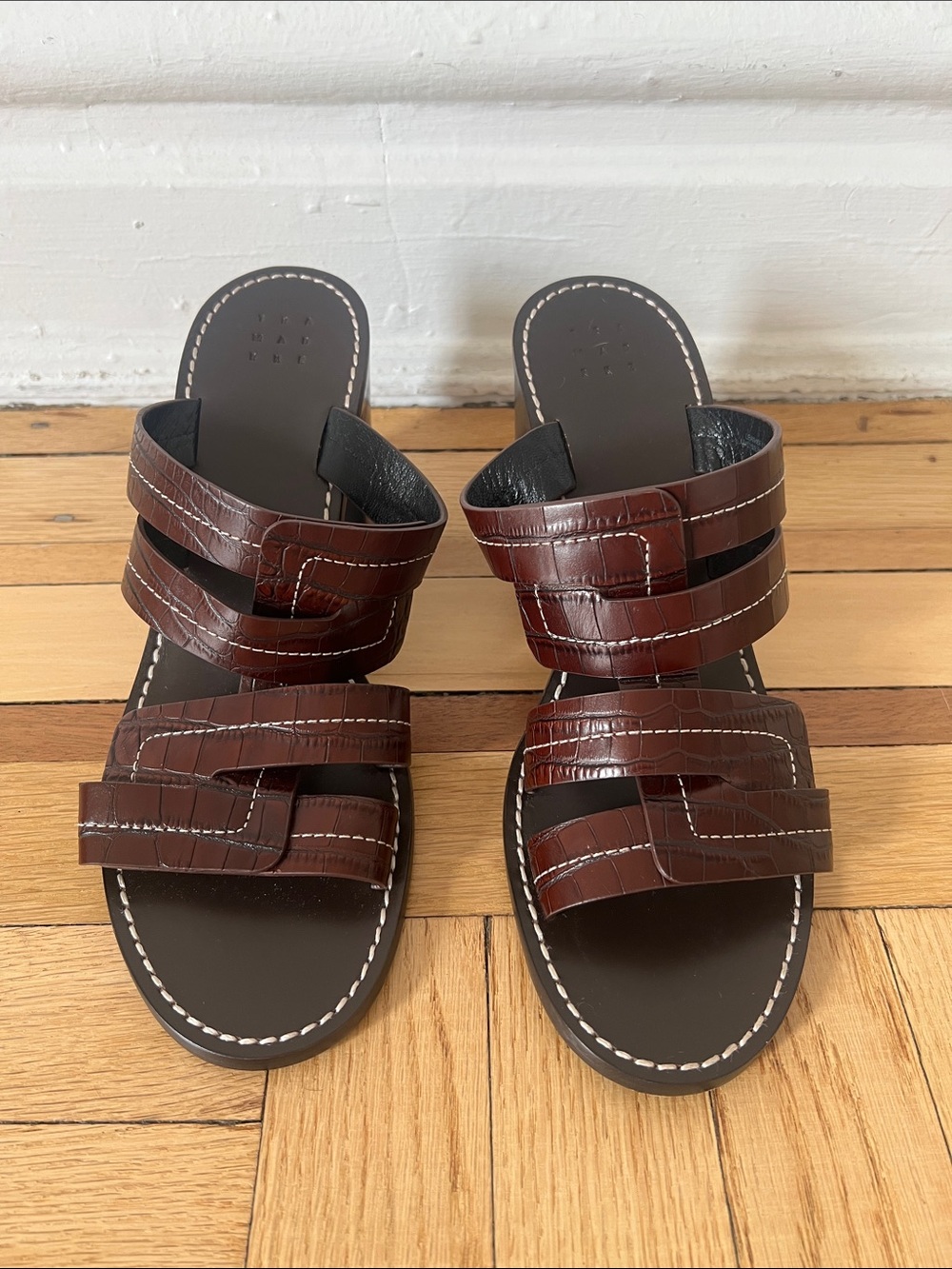 Women’s Trademarke Brown Leather Heeled Sandals